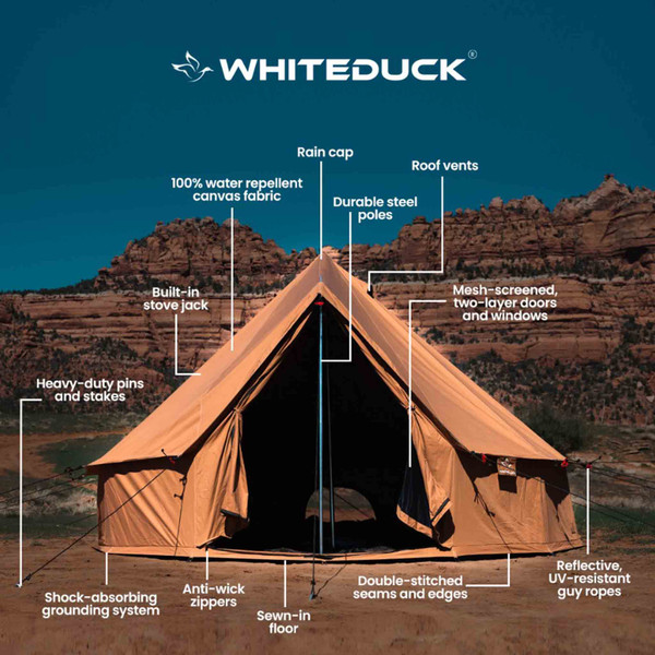 White Duck Outdoors 20' Regatta Bell Camo Tent | Realtree EDGE