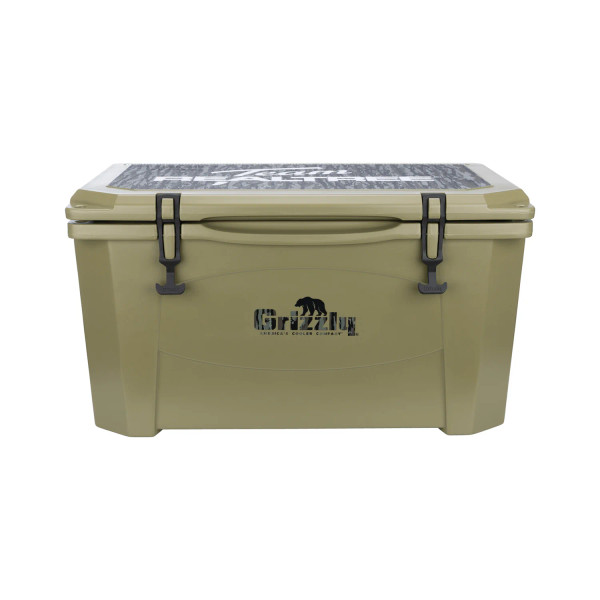 Grizzly Coolers 60 Qt Camping Cooler in Ranger Green - Original Pattern second