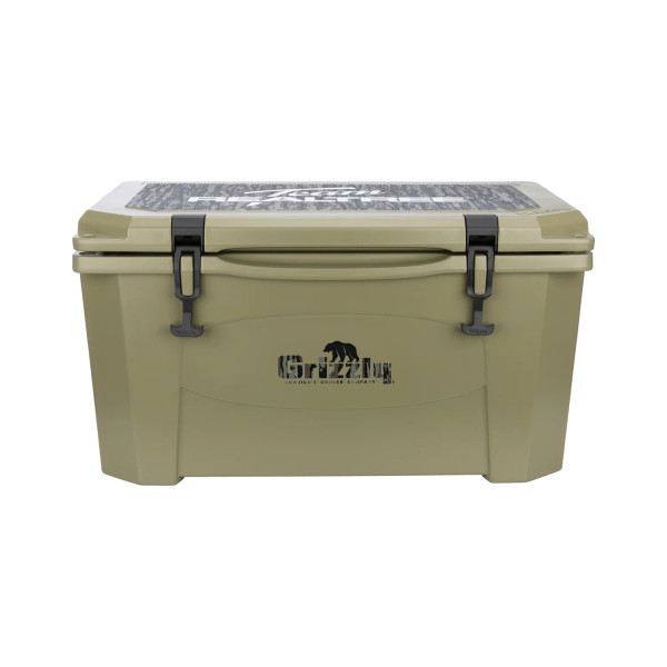 Grizzly Coolers 45 Qt Camping Cooler in Ranger Green - Original Pattern second