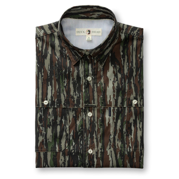 Duck Head Men's Long Sleeve Performance Dobby Guide Shirt | Realtree Original