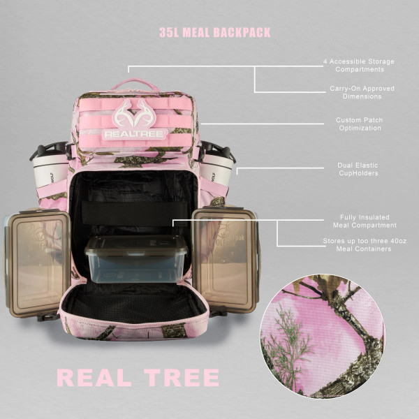 WOLFpak 35L Meal Prep Management Pink Camo Backpack | Realtree APX Colors