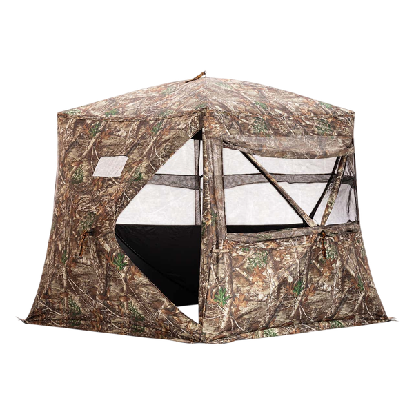 Rhino Blinds Low Hub See-Through Mesh Hunting Blind | Realtree EDGE