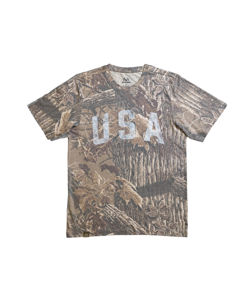Unisex USA Faded Camo Shirt | Realtree Xtra Grey
