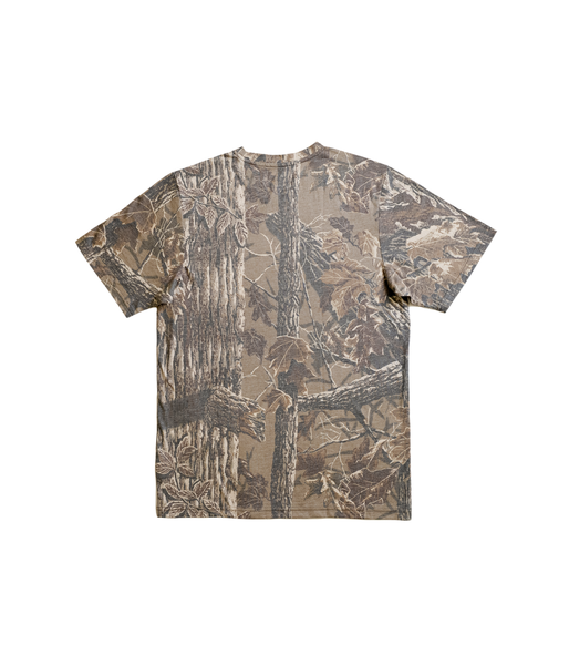 Unisex Realtree Camouflage White Vintage Script Faded Camo Shirt | Realtree Xtra Grey