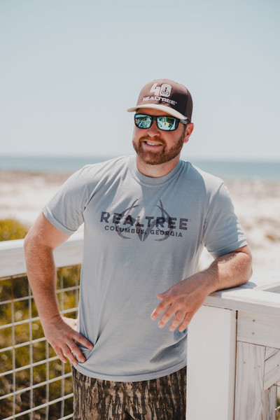 Unisex Realtree Logo Comfort Colors Gray Shirt