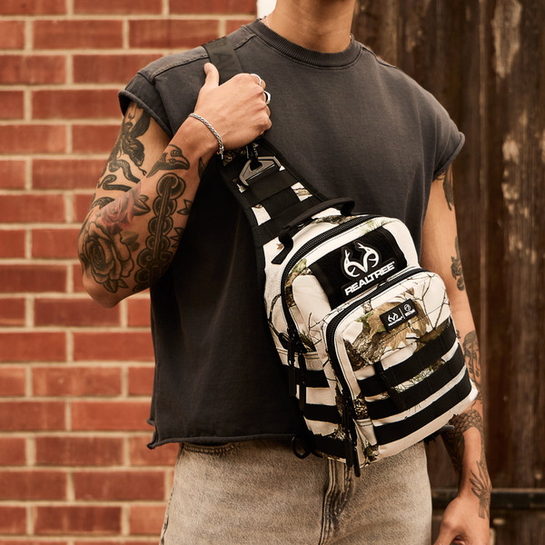WOLFpak 9L Tactical Camo Sling Bag | Realtree APX Snow
