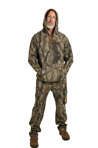 Men's Cotton Poly Hunting Hoodie in Realtree Hardwoods