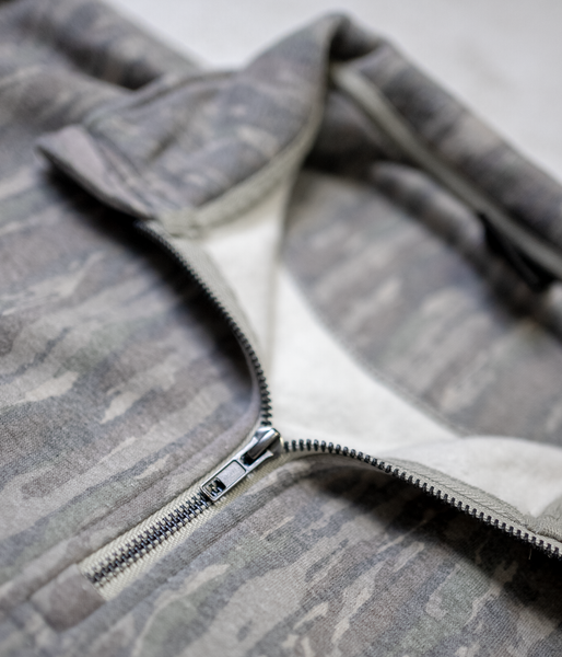 Men's Faded Camo Cotton Poly 1/4 Zip | Realtree Original