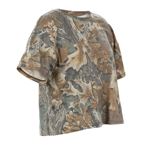 Ridge and Vale Women's Vintage Faded Camo Tee in Realtree Advantage Classic