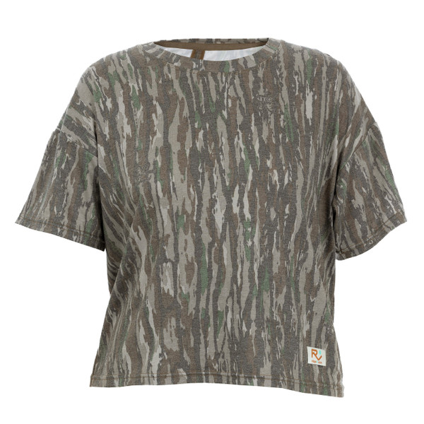 Ridge and Vale Women's Vintage Faded Camo Tee in Realtree Original