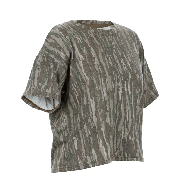 Ridge and Vale Women's Vintage Faded Camo Tee in Realtree Original