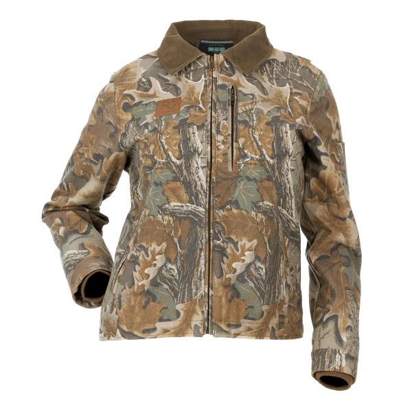 Ridge and Vale Women's Vintage Camo Carpenter Jacket in Realtree Advantage Classic