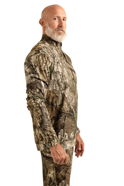Men's Quarter Zip Performance Long Sleeve Camo Shirt | Realtree APX
