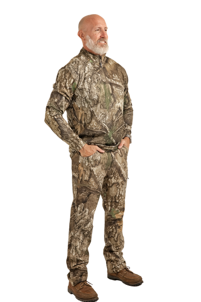 Men's Quarter Zip Performance Long Sleeve Camo Shirt | Realtree APX
