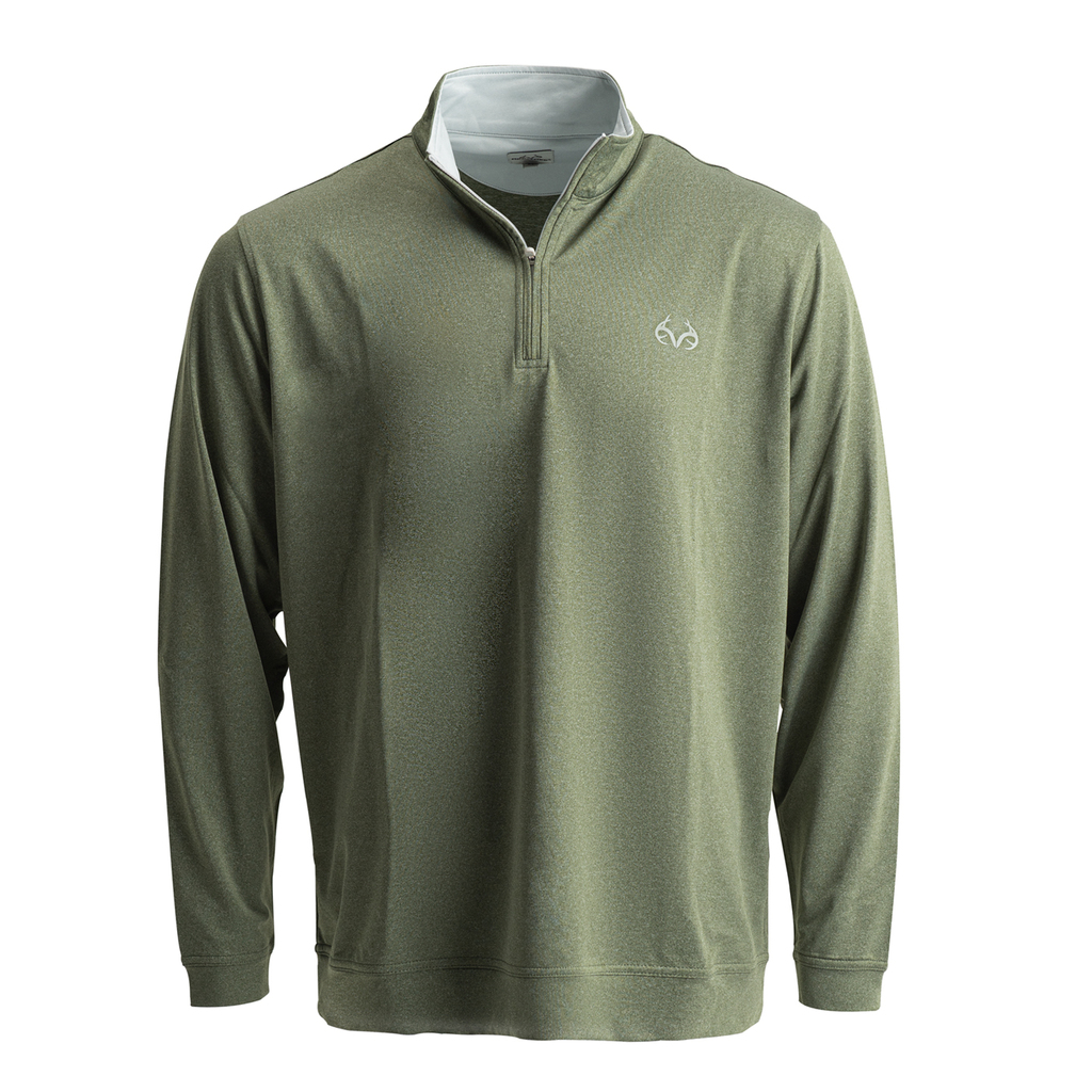 Realtree Men's Exclusive Green Pro Staff 1/4 Zip Lightweight Pullover
