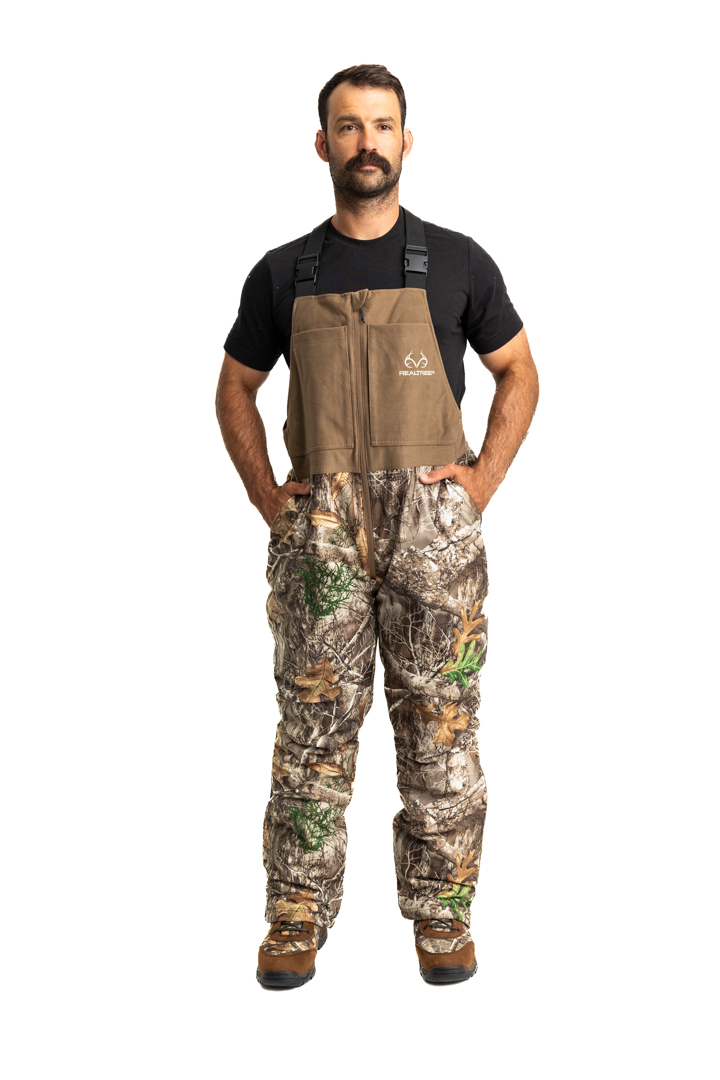 Realtree Men's EDGE/Timber Camo Hunting Insulated Windproof Breathable Midweight Super Warm Bibs Coveralls