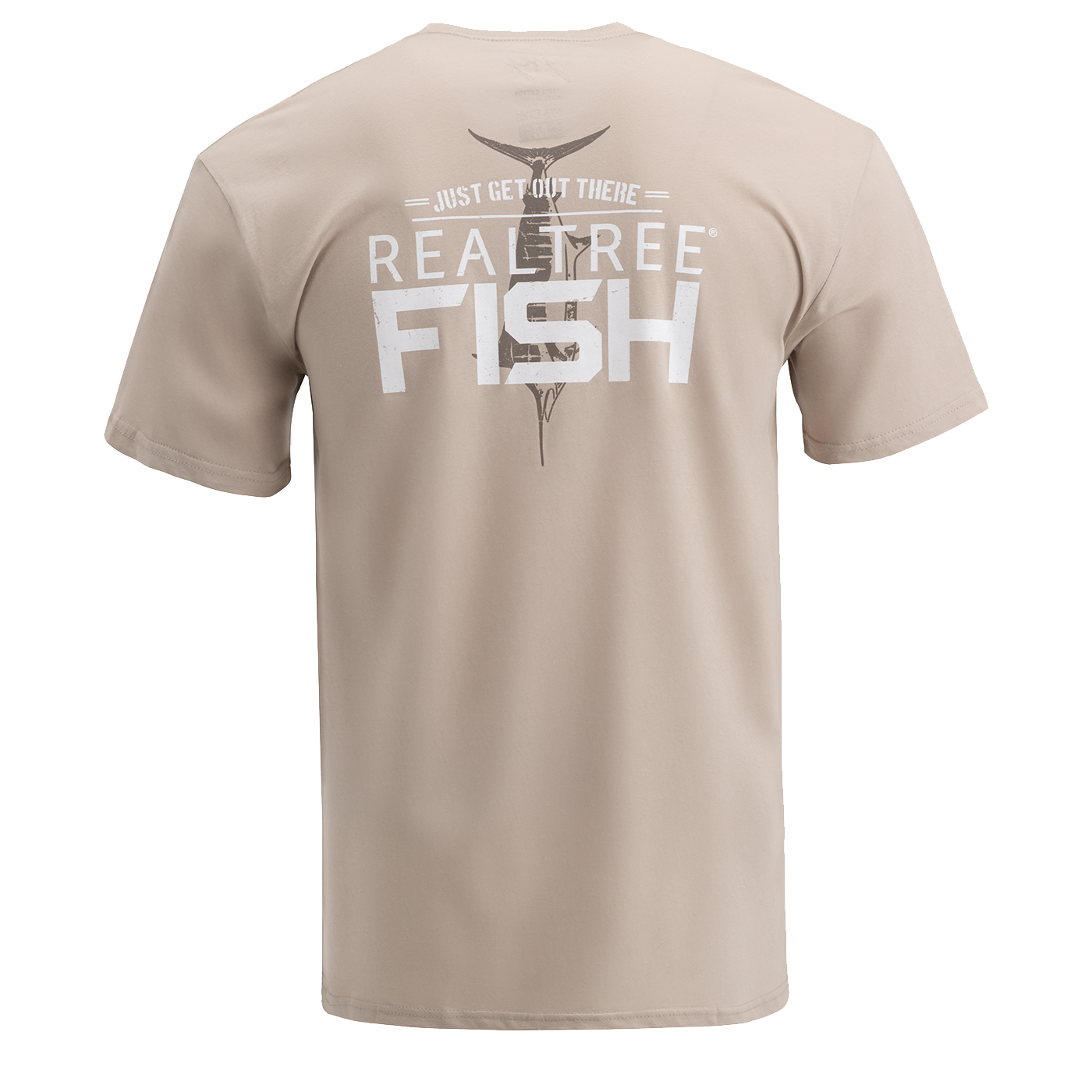 Realtree Men's Fish Just Get Out There Marlin Short Sleeve Shirt