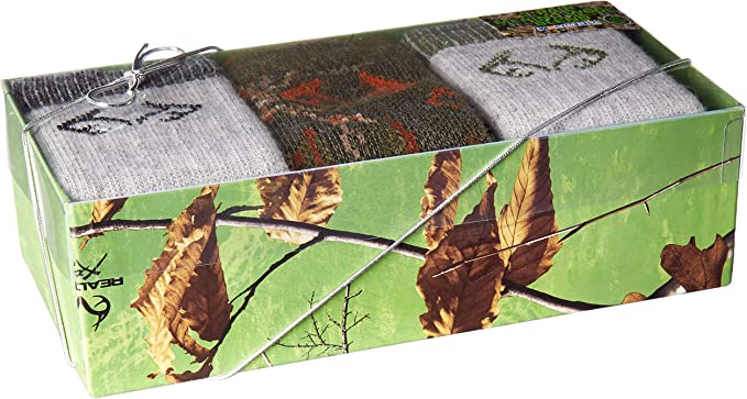 Realtree Calzini Camo Bambino - 2 Paia - Lunghi Al Polpaccio - Verde Mimetico