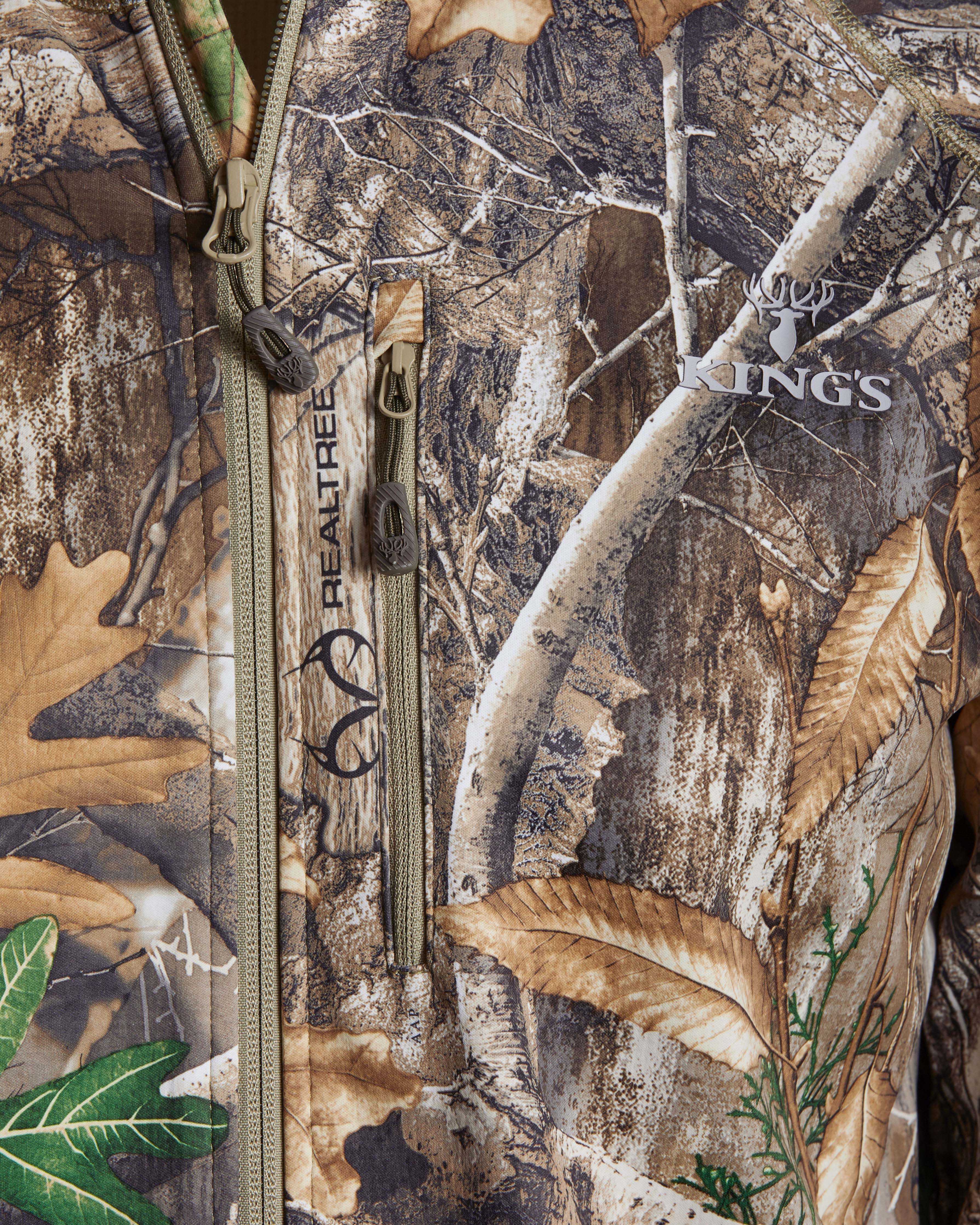 Kings Camo Hunter Grid Fleece Full Zip Men's Realtree Hoodie | EDGE