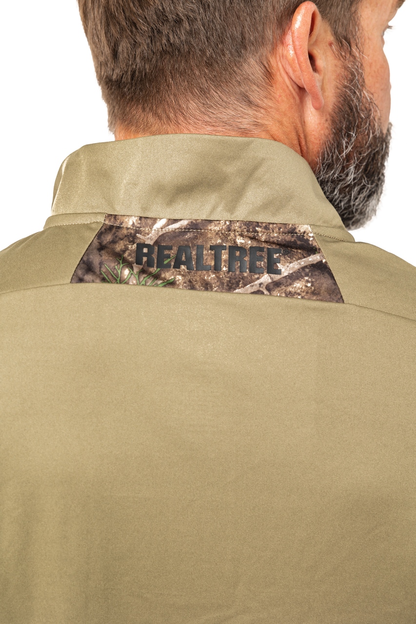 Realtree Men's Lodge Performance 1/4 Zip Wind Shirt | APX
