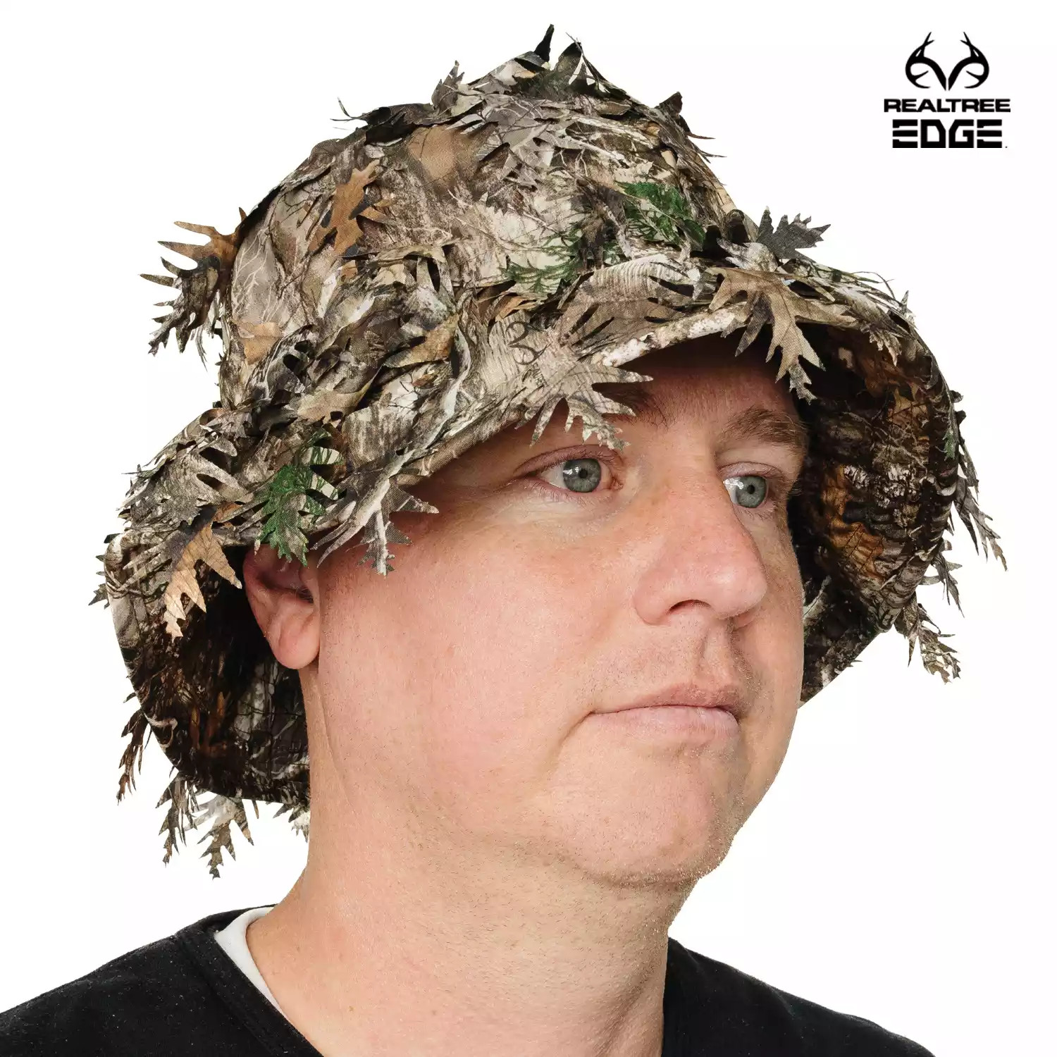 QuikCamo Unisex 2-in-1 Leafy Hunting Face Mask and Bucket Hat