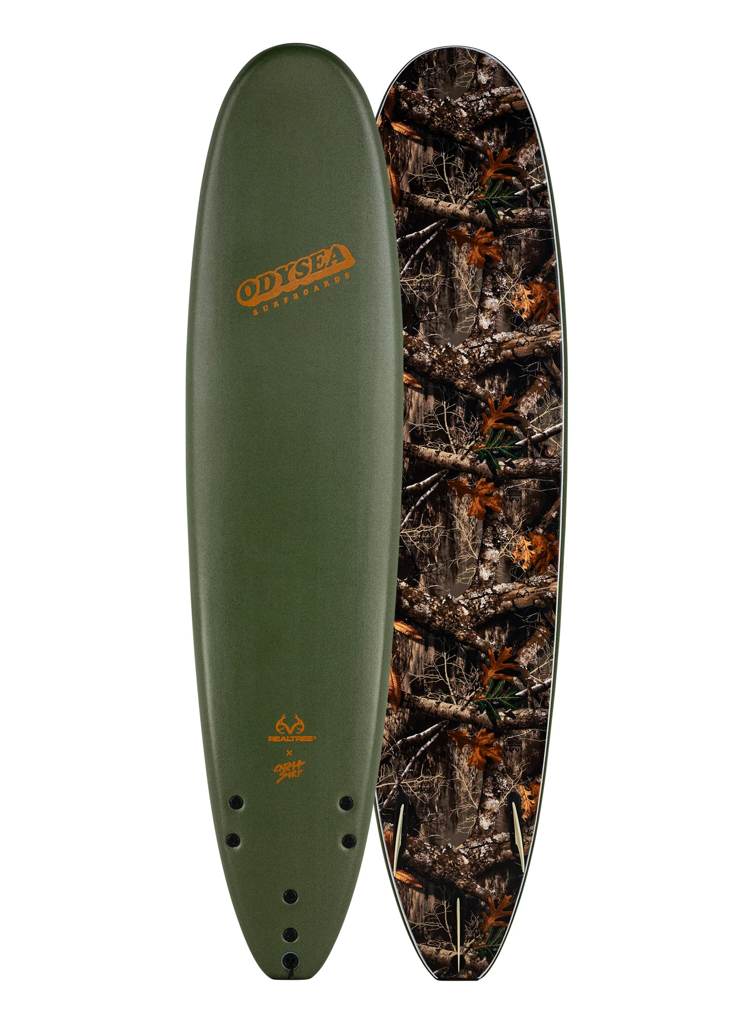 Catch Surf Odysea LOG - Thruster Camo Surfboard | Realtree EDGE