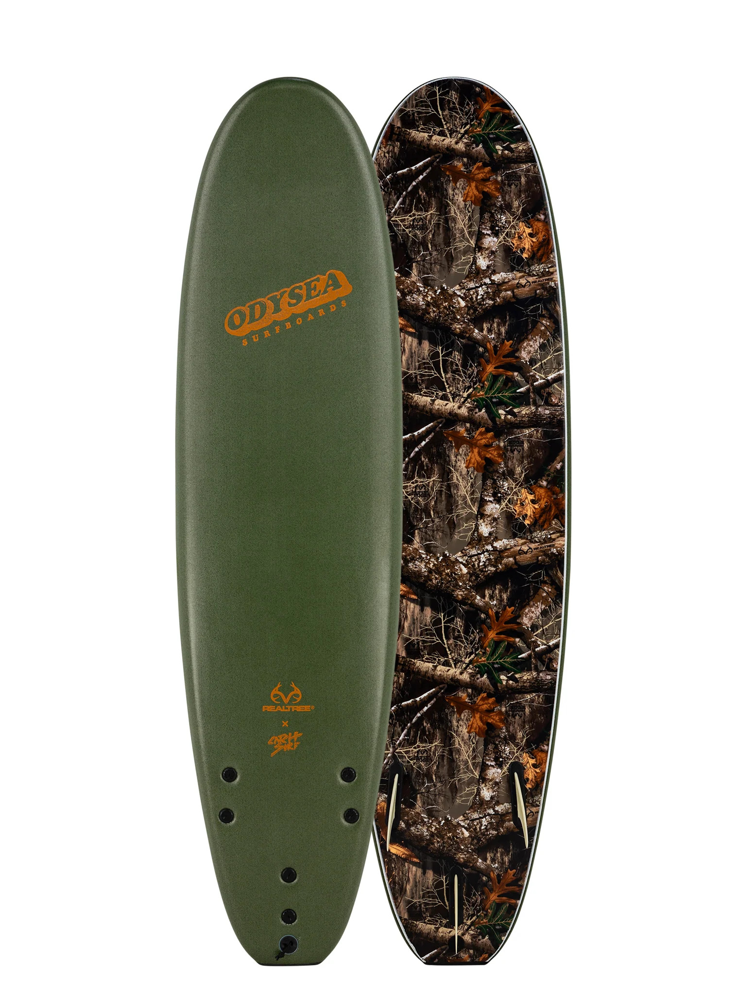 Catch Surf Odysea LOG - Thruster Camo Surfboard | Realtree EDGE