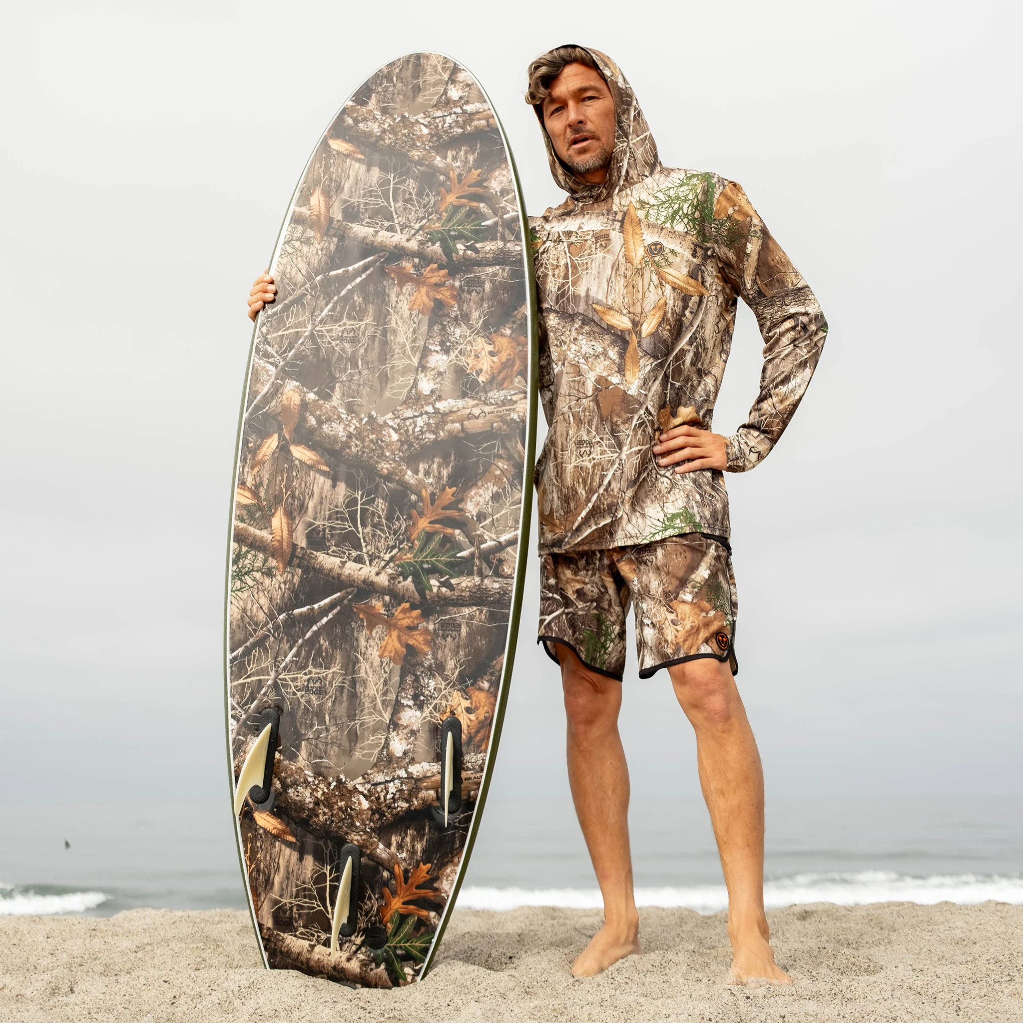 サーフィン・ボディボード Patagonia - Surf Brim Painted Camo L/XL Catch Surf Odysea Skipper - Thruster Camo Surfboard | Realtree EDGE