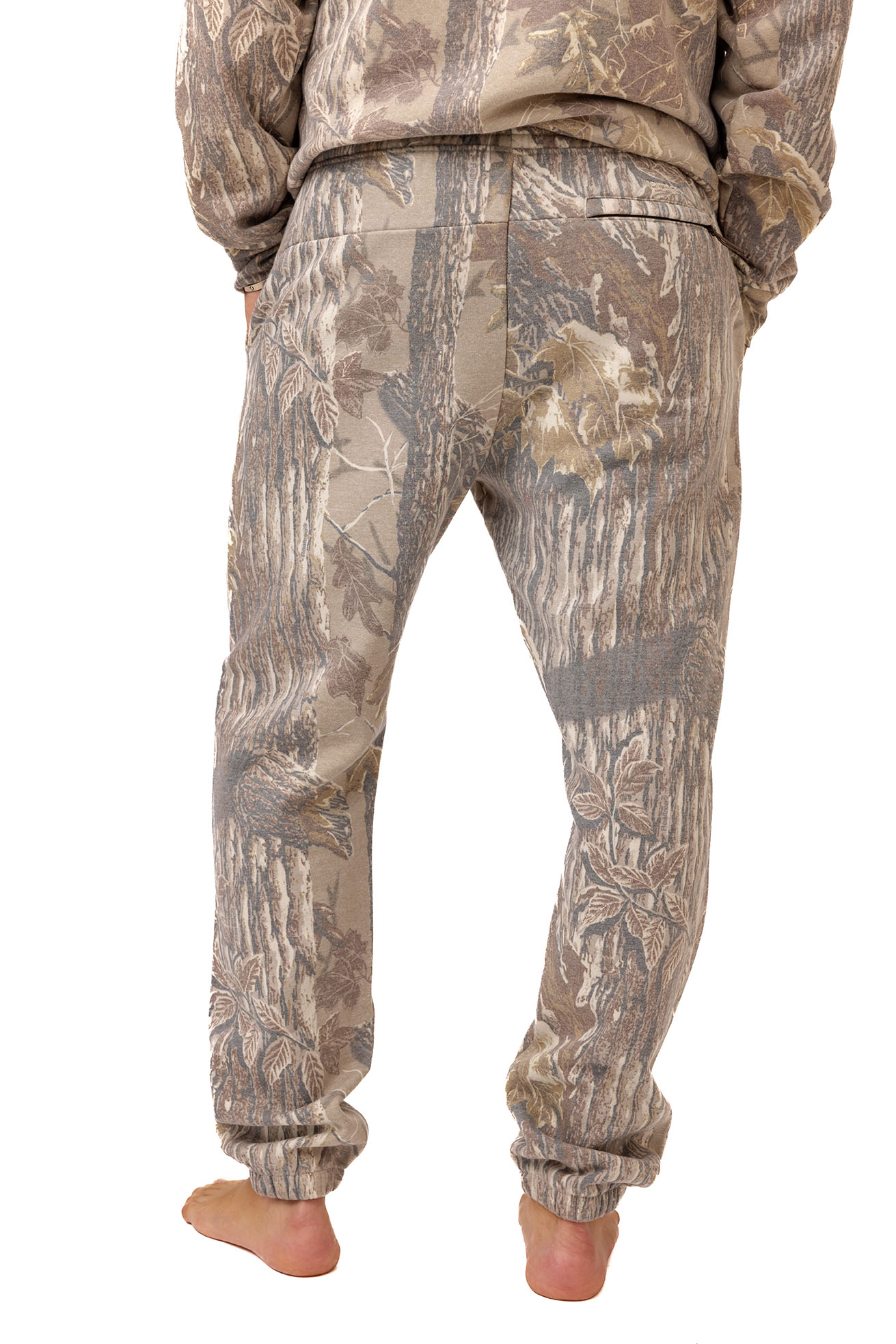 Men's Faded Poly Cotton Camo Sweatpants | Realtree Xtra Grey