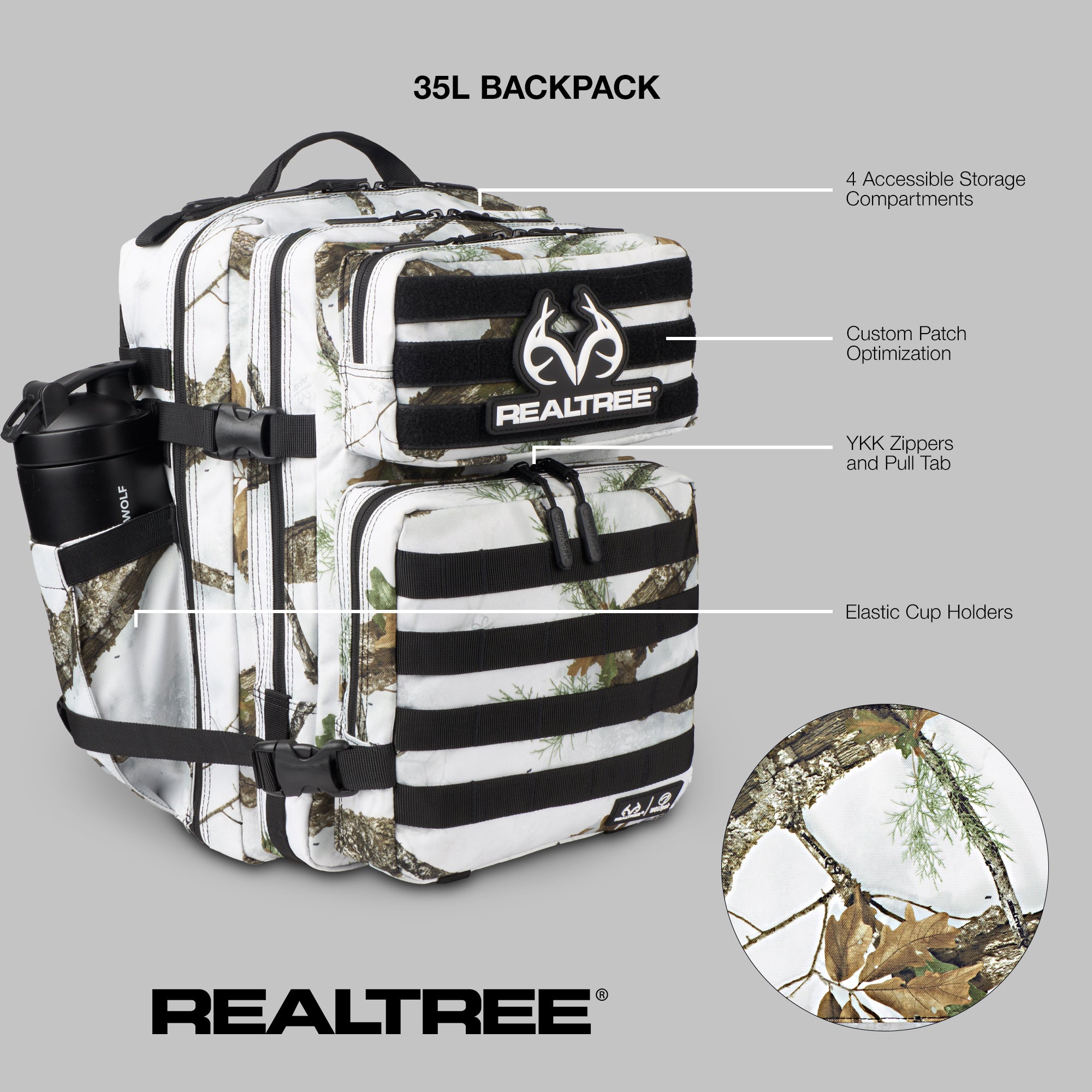 WOLFpak 35L Camo Backpack | Realtree APX Snow - Realtree Camo