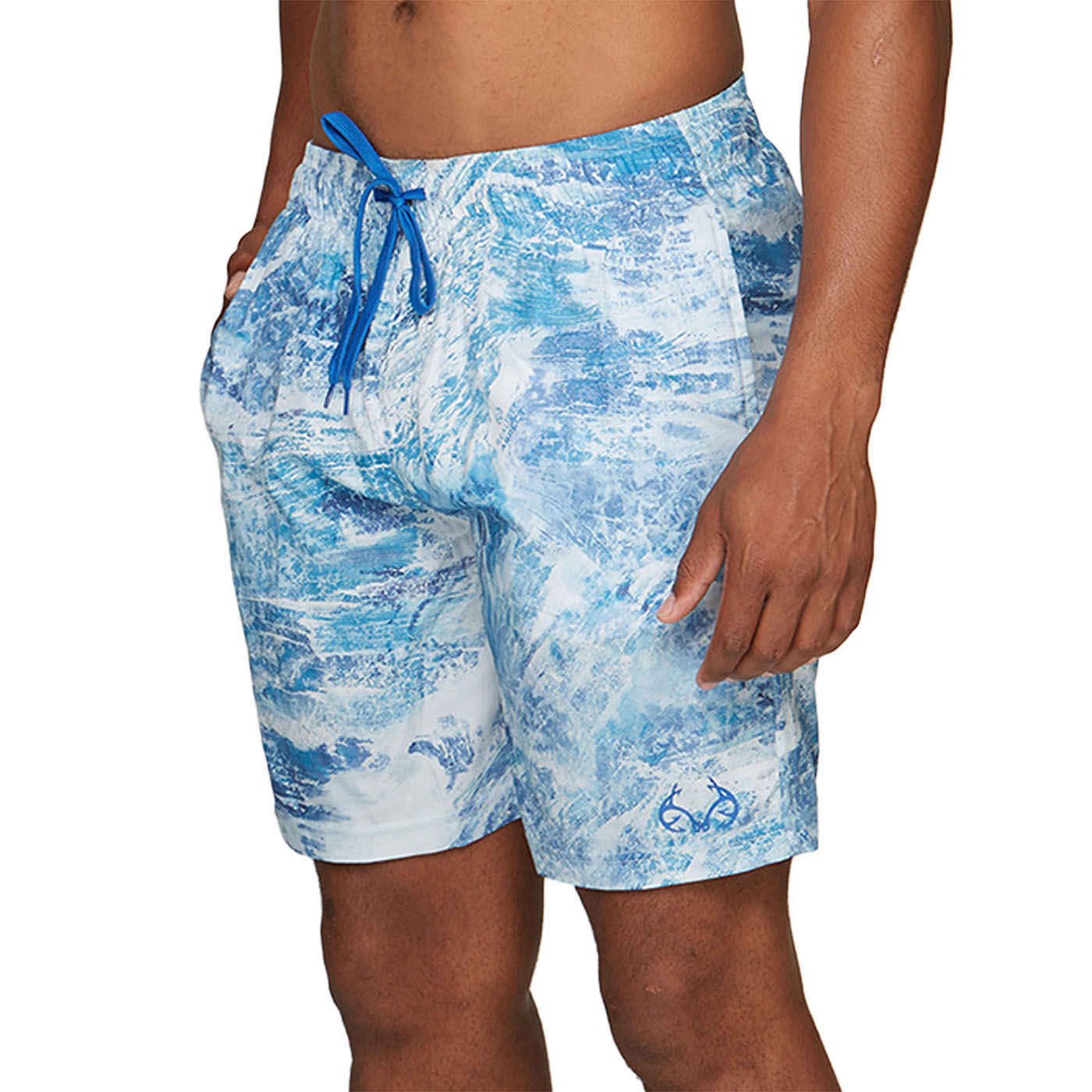 Chemise à manches courtes RealTree Fishing bleu gris vague