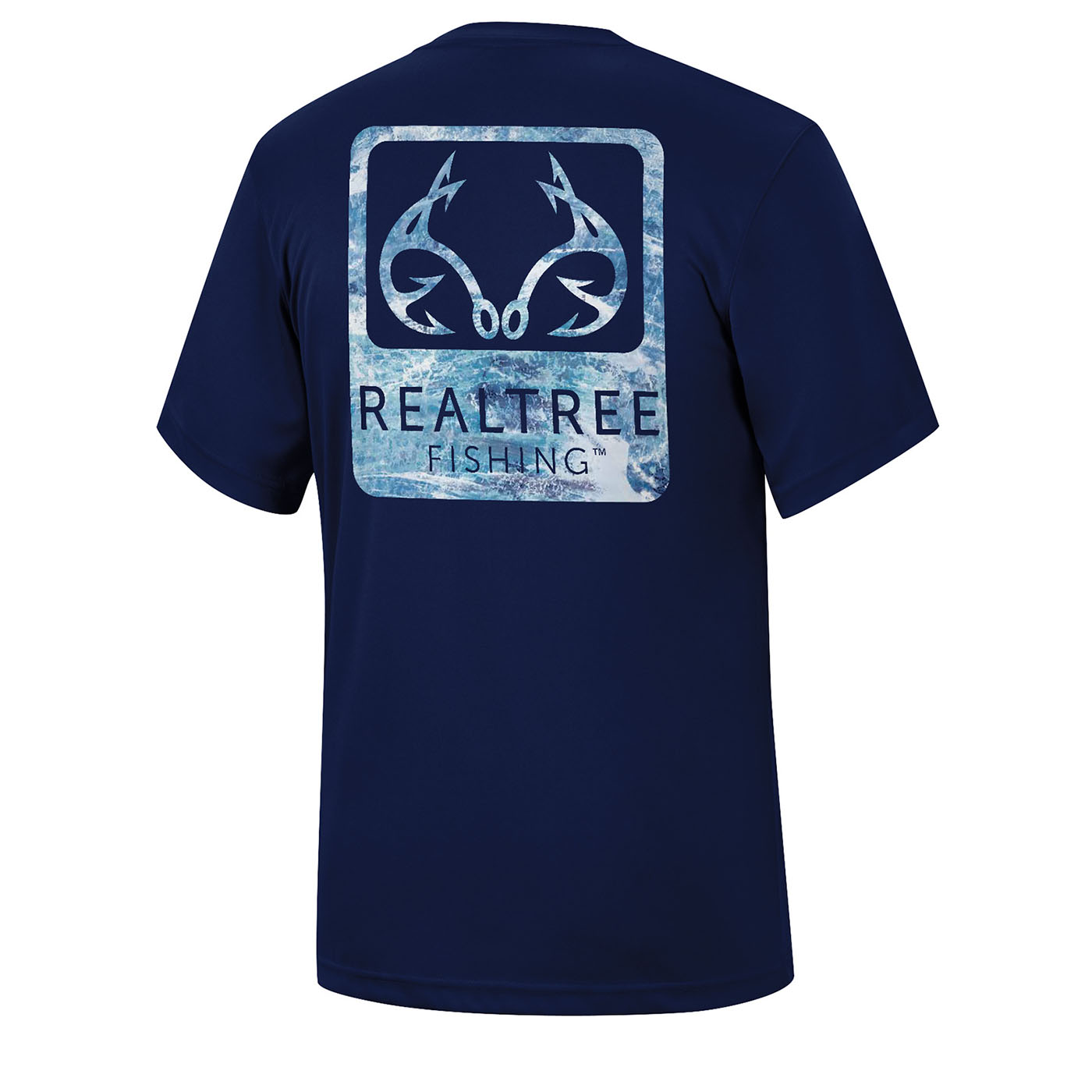 Realtree Men's Fishing Shirt Blue Size Medium Short Sleeve Summer