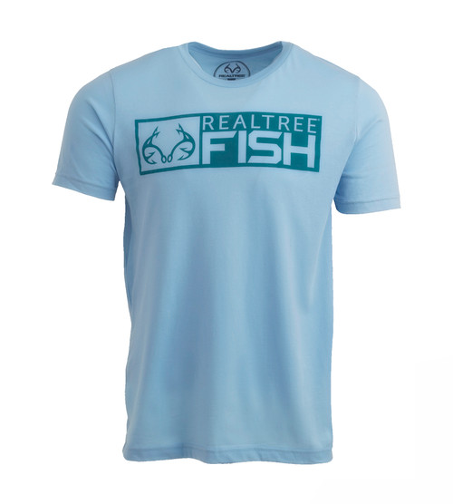 Men's Realtree Fish Short Sleeve Logo Shirt, Size: Small, Beige