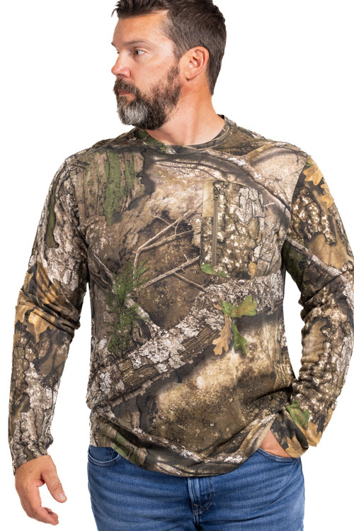 Duke and Boone Men's Short Sleeve Camo Shirt - Realtree Edge Camoflauge-M