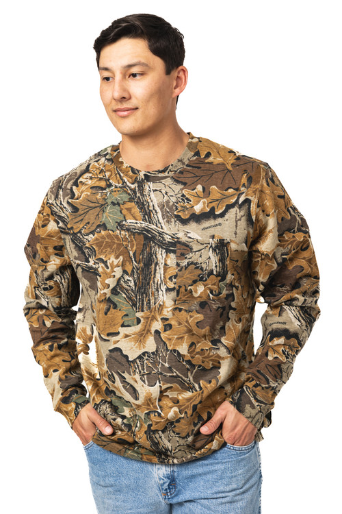 Realtree Men's Long Sleeve Cotton Pocket Shirt | Advantage Classic