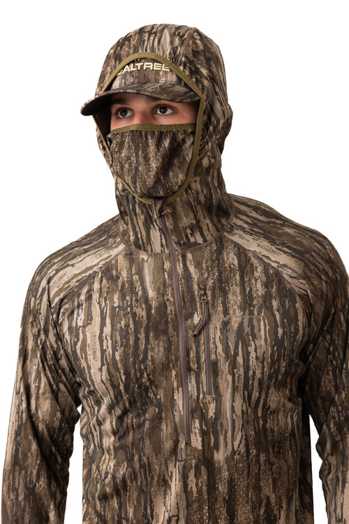 トップス WOODBLOCK LS MESH RUGGER SHIRT REAL TREE Russell Outdoors Realtree Long Sleeve Explorer 100% Cotton T-Shirt