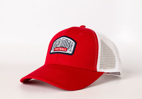 Ole Miss Football Red Trucker Cap display picture 1