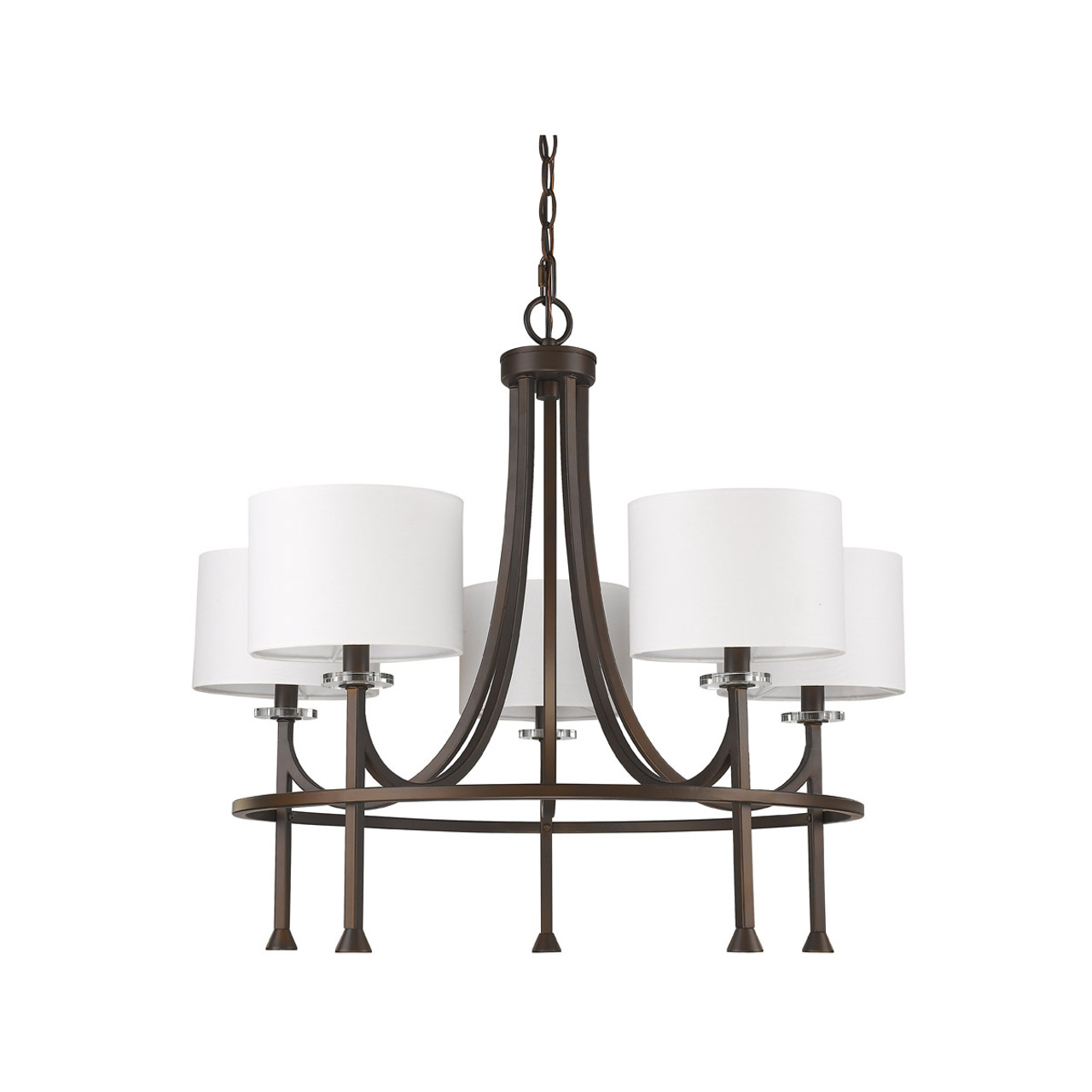 Acclaim Lighting Kara 5-Light Oil-Rubbed Bronze Chandelier With Fabric ...