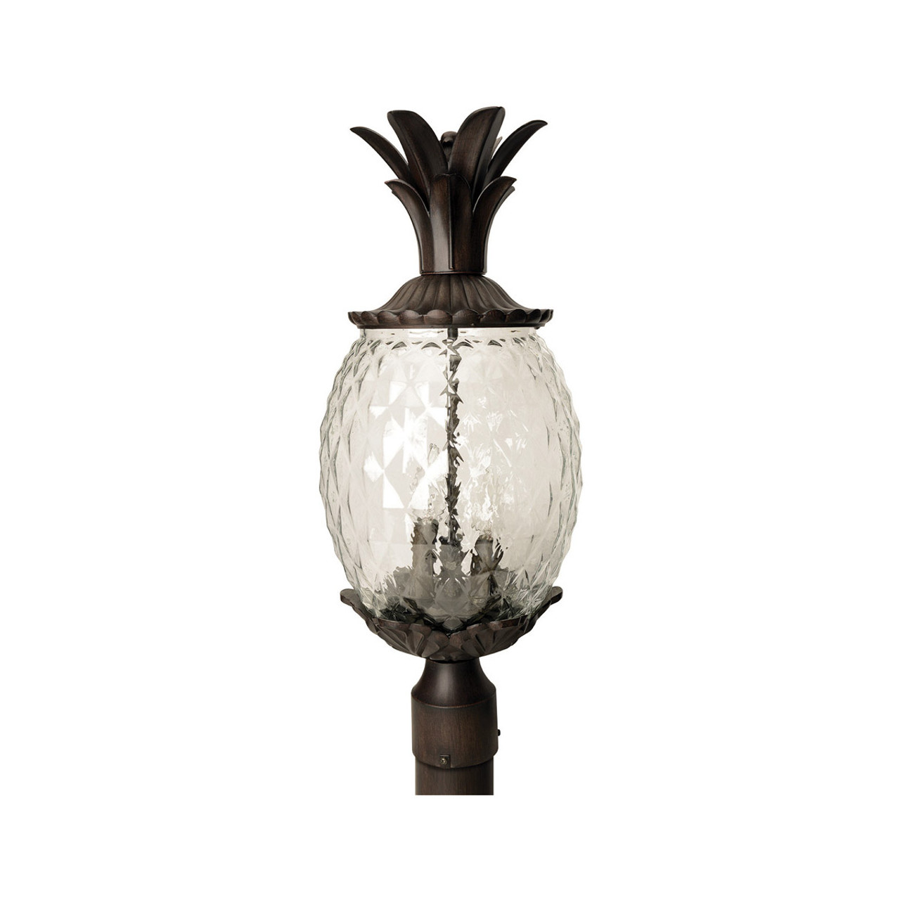 Acclaim Lighting Lanai 3-Light Black Coral Post Mount Light in Black Coral