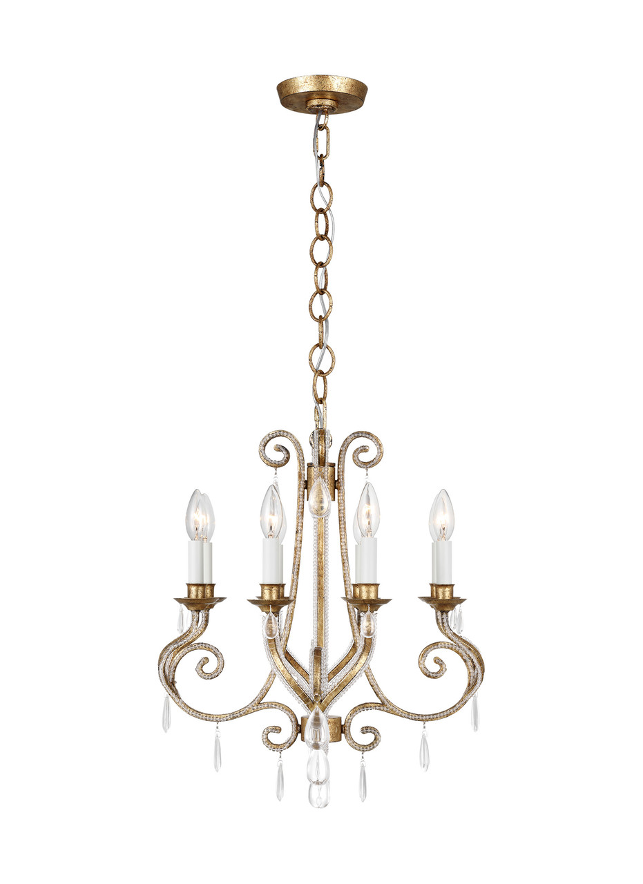 Visual Comfort Studio Chapman & Myers Shannon Traditional 8 Light Chandelier  in Antique Gild VCS-CC1598ADB