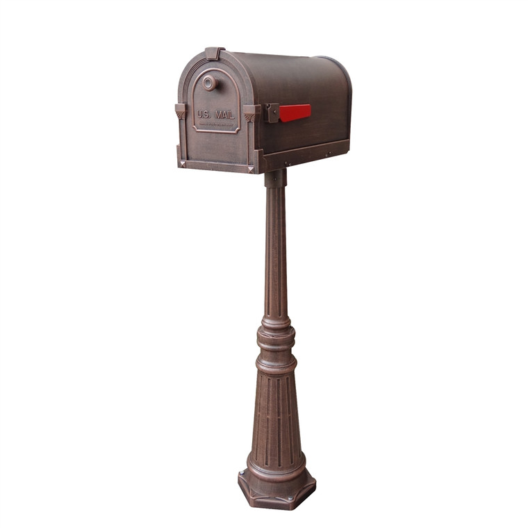 Special Lite Savannah Curbside Mailbox with Tacoma Mailbox Post Unit SCS-1014_SPK-591-CP