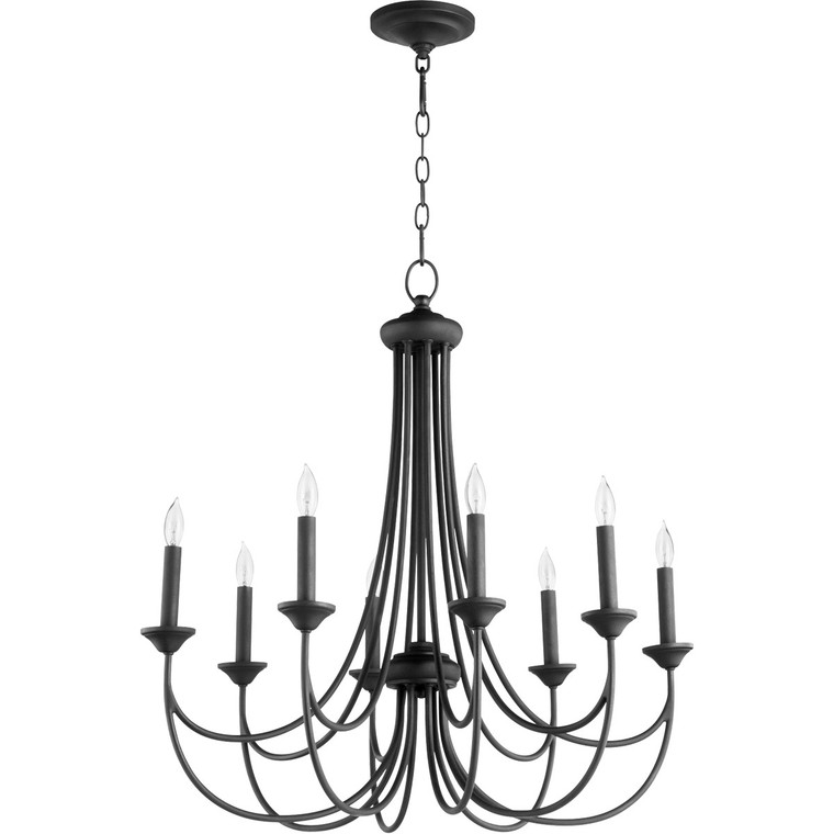 Quorum Brooks Chandelier in Noir 6250-8-69