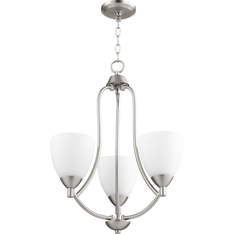 Quorum Barkley Chandelier in Satin Nickel 6069-3-65