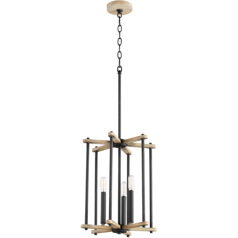 Quorum Silva Entry in Noir with Weathered Oak Finish 8134-3-69