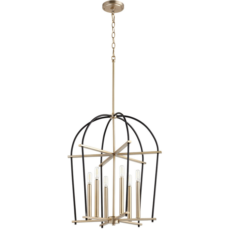Quorum Espy Entry in Noir with Aged Brass 687-6-6980