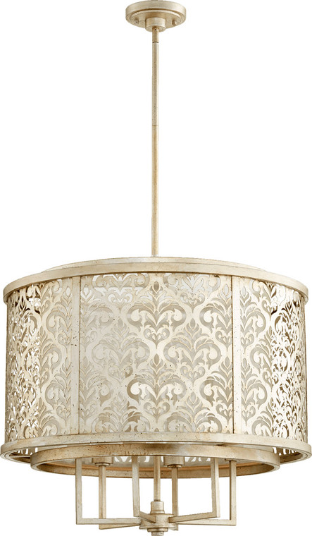 Quorum Bastille Pendant in Aged Silver Leaf 6875-6-60