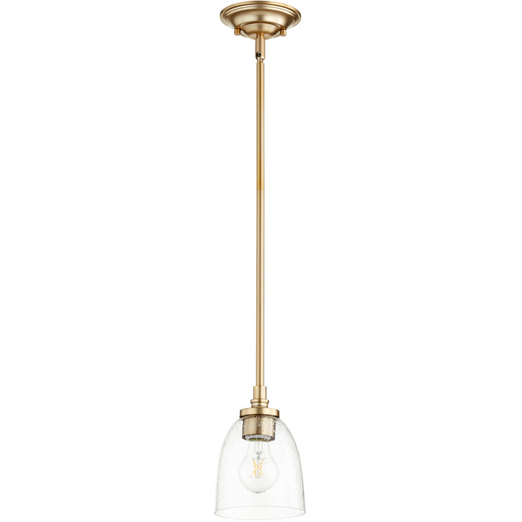 Quorum Rossington Pendant in Aged Brass with Clear/Seeded 3122-280
