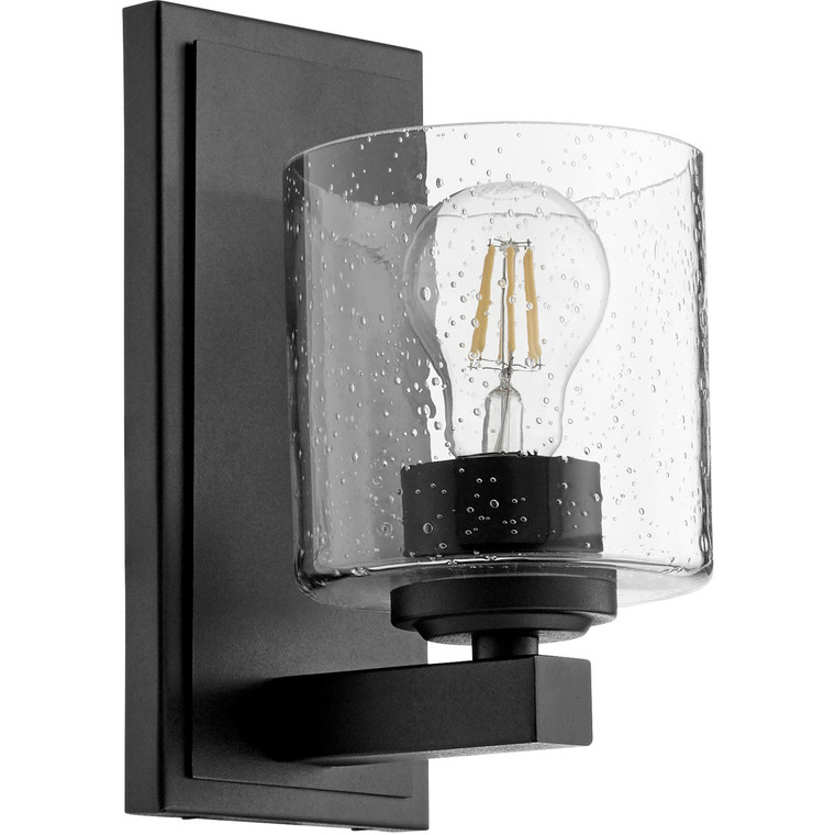 Quorum Wall Mount in Noir with Clear/Seeded 5669-1-269