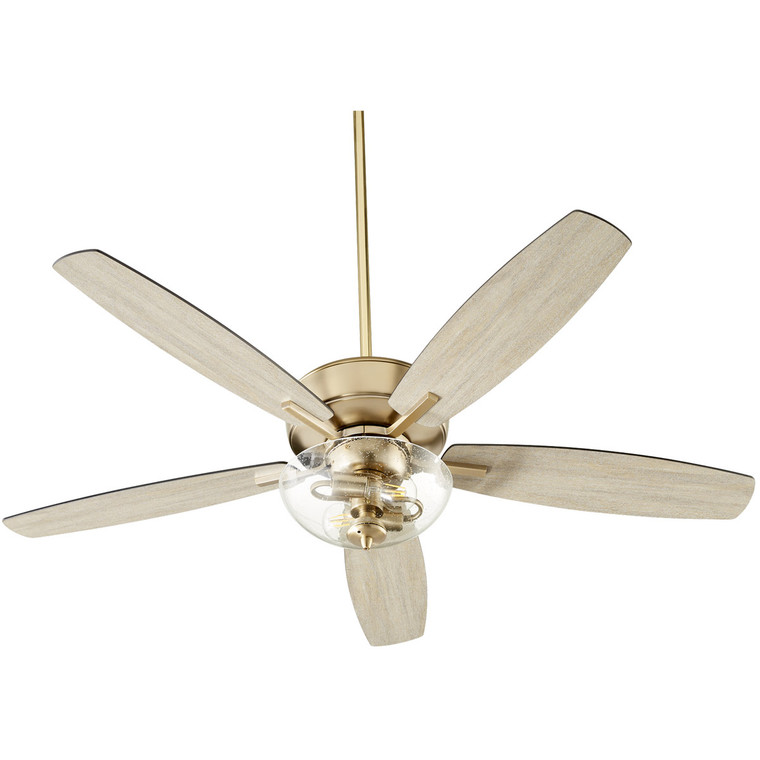 Quorum Breeze Ceiling Fan in Aged Brass 7052-280