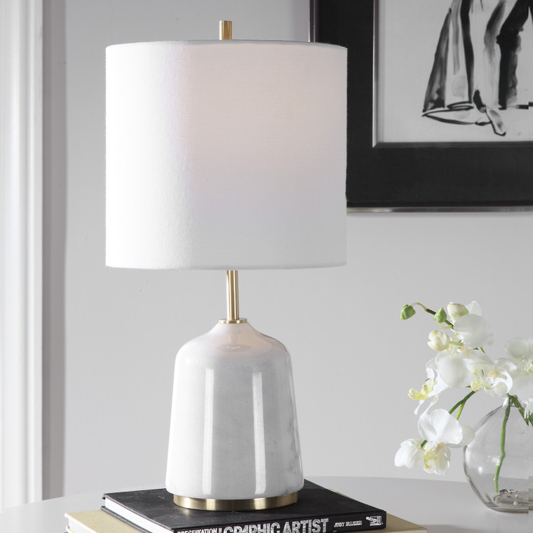 Uttermost Eloise White Marble Table Lamp 28332-1